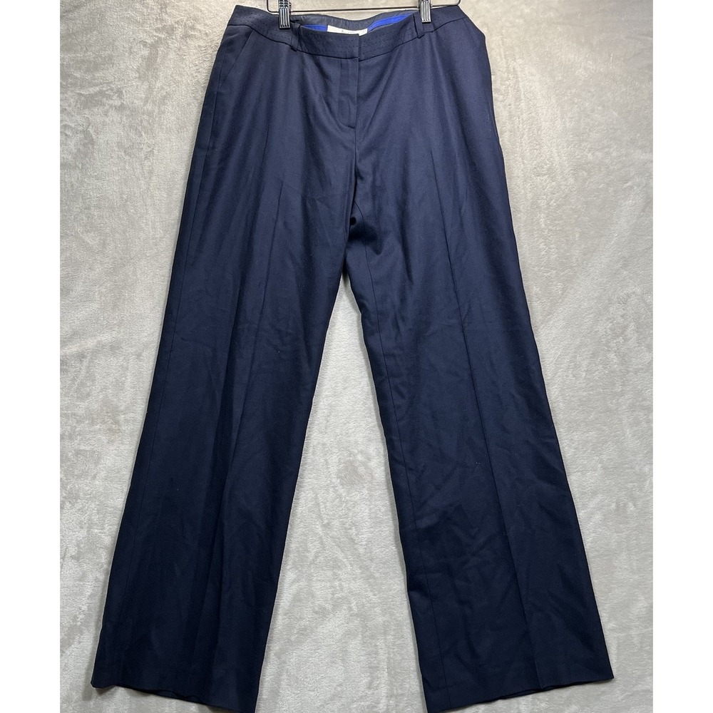 Boden Dress Pants Womens 8R Blue Wide Leg Wool Career Office